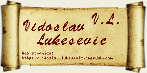 Vidoslav Lukešević vizit kartica